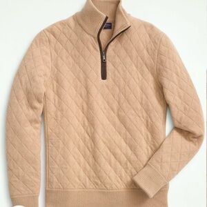 Men’s wool cashmere quilted half-zip (Brooks Brothers)